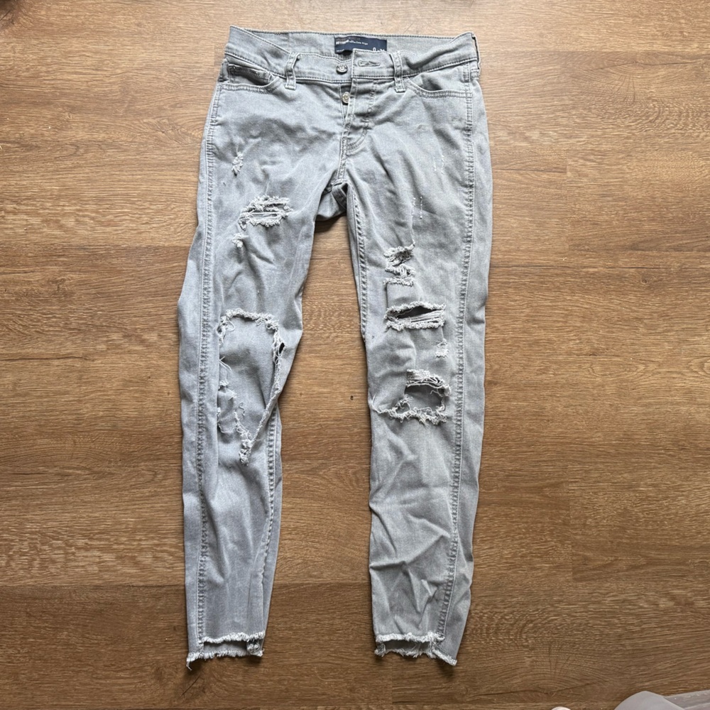 Hollister Light Gray Denim Jeans